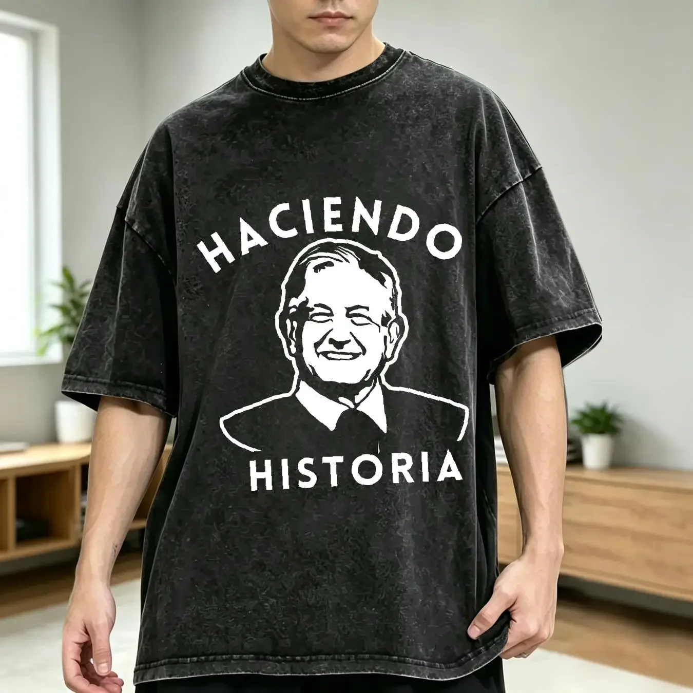 washed T Shirt 1717 AMLO Making History President Lopez Obrador for AMLOVERs AMLOVER gift long or short sleeves vintage Washed