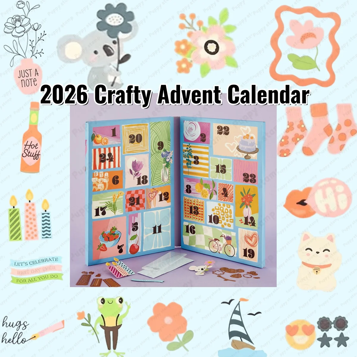 New 2026 Crafty Advent Calendar Flowers Metal Cutting Dies Stamps Stencil For DIY Scrapbook Decoration Template Greeting Card 2