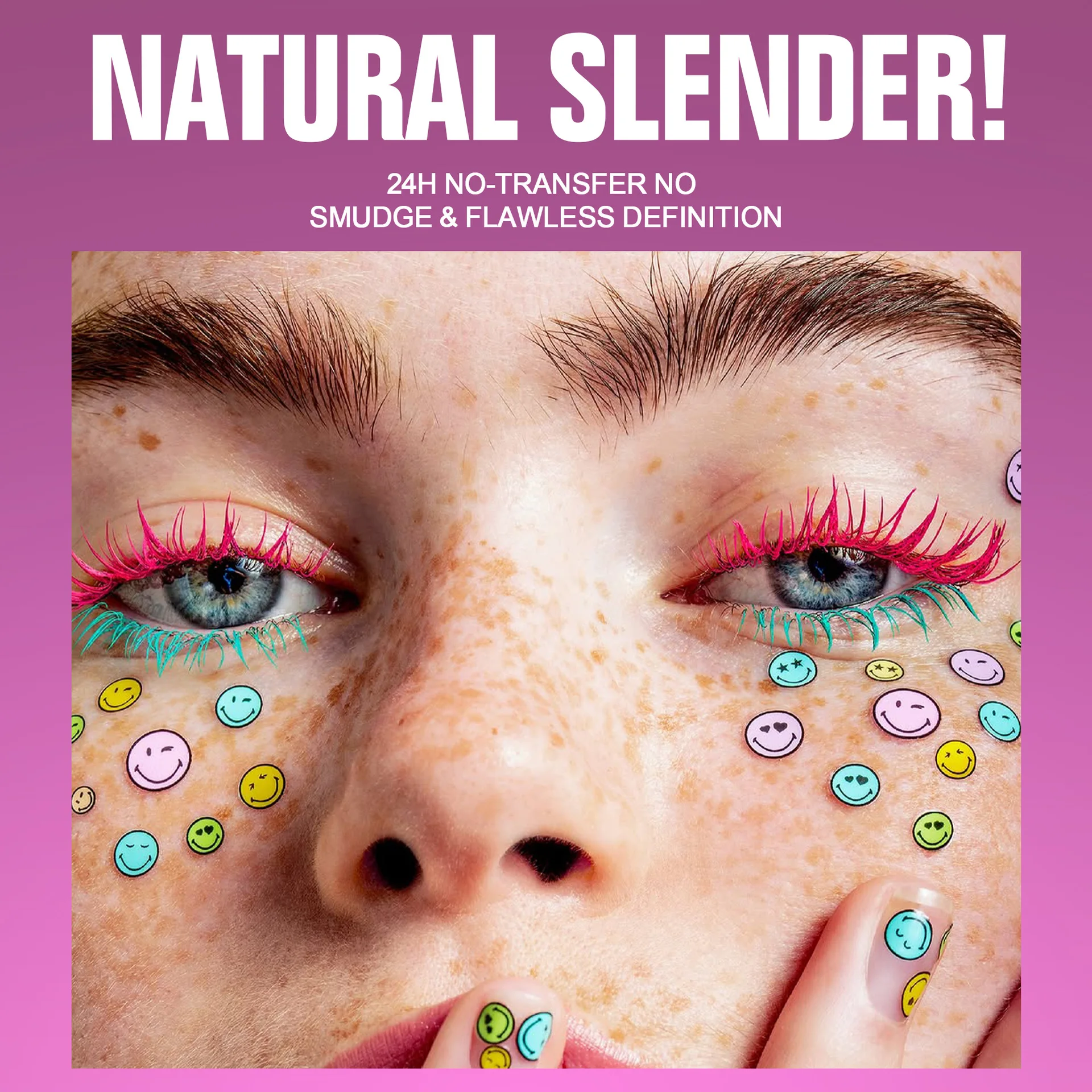 Mascara 10 colors waterproof and sweatproof not easy to smudge thick and curly colored eyelashes