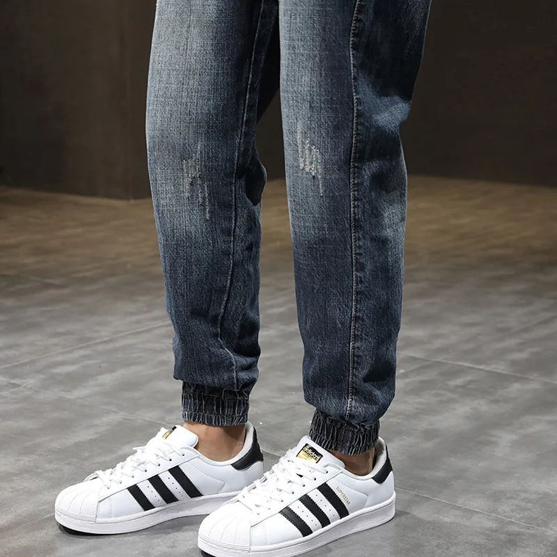 Fashion Streetwear Men Jeans Retro Black Blue Loose Fit Casual Denim Cargo Pants Hombre Hip Hop Joggers Men Wide Leg Trousers