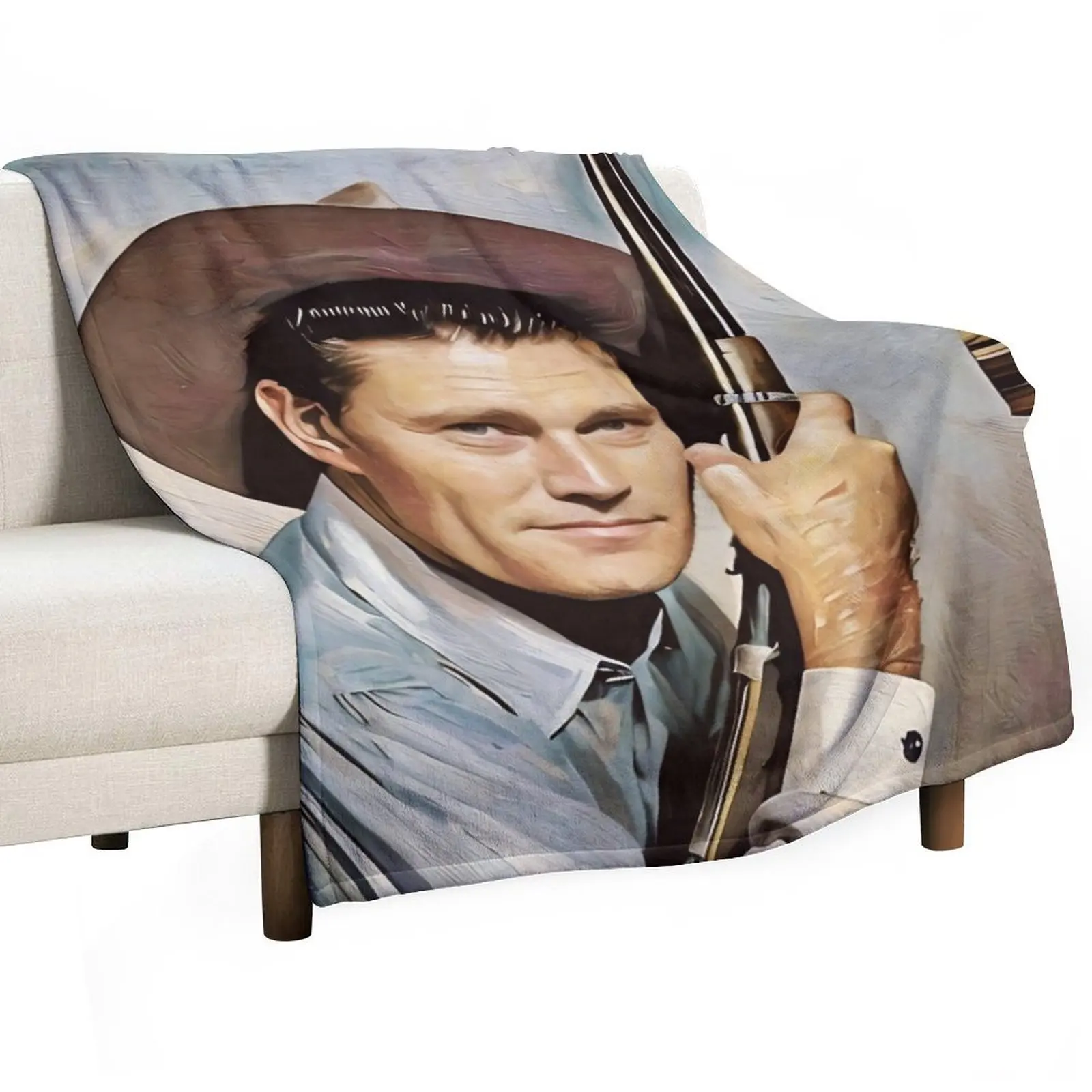 

The Rifleman - Chuck Connors - Oil Painting Throw Blanket Beautifuls Decorative Beds Sleeping Bag Blankets