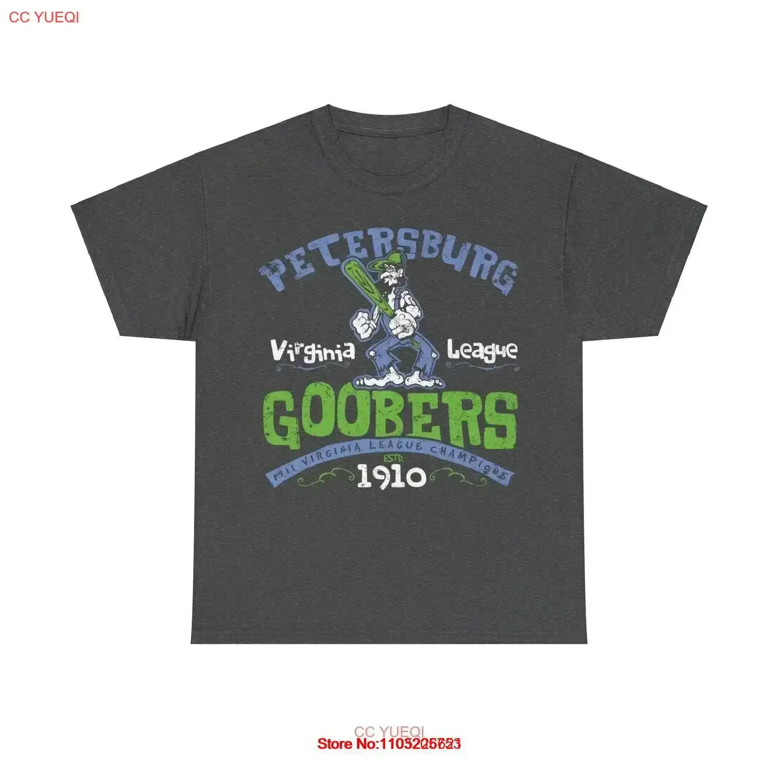Petersburg Goobers Est 1910 Virginia Baseball T shirt vintage Washed Casual Comfortable homme Versatile graphic fashion Soft