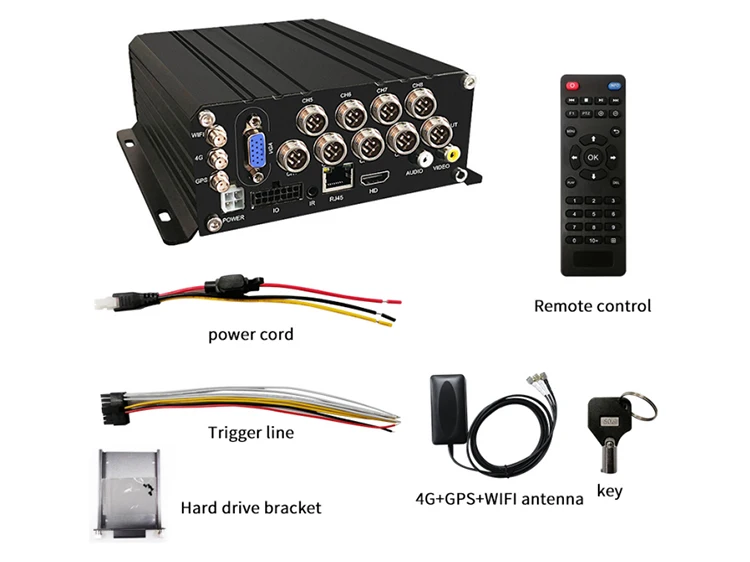 Tech AHD 1080P 8ch 1TB HDD Weatherproof Mobile Truck DVR With 4G GPS WIFI ADAS DMS BSD