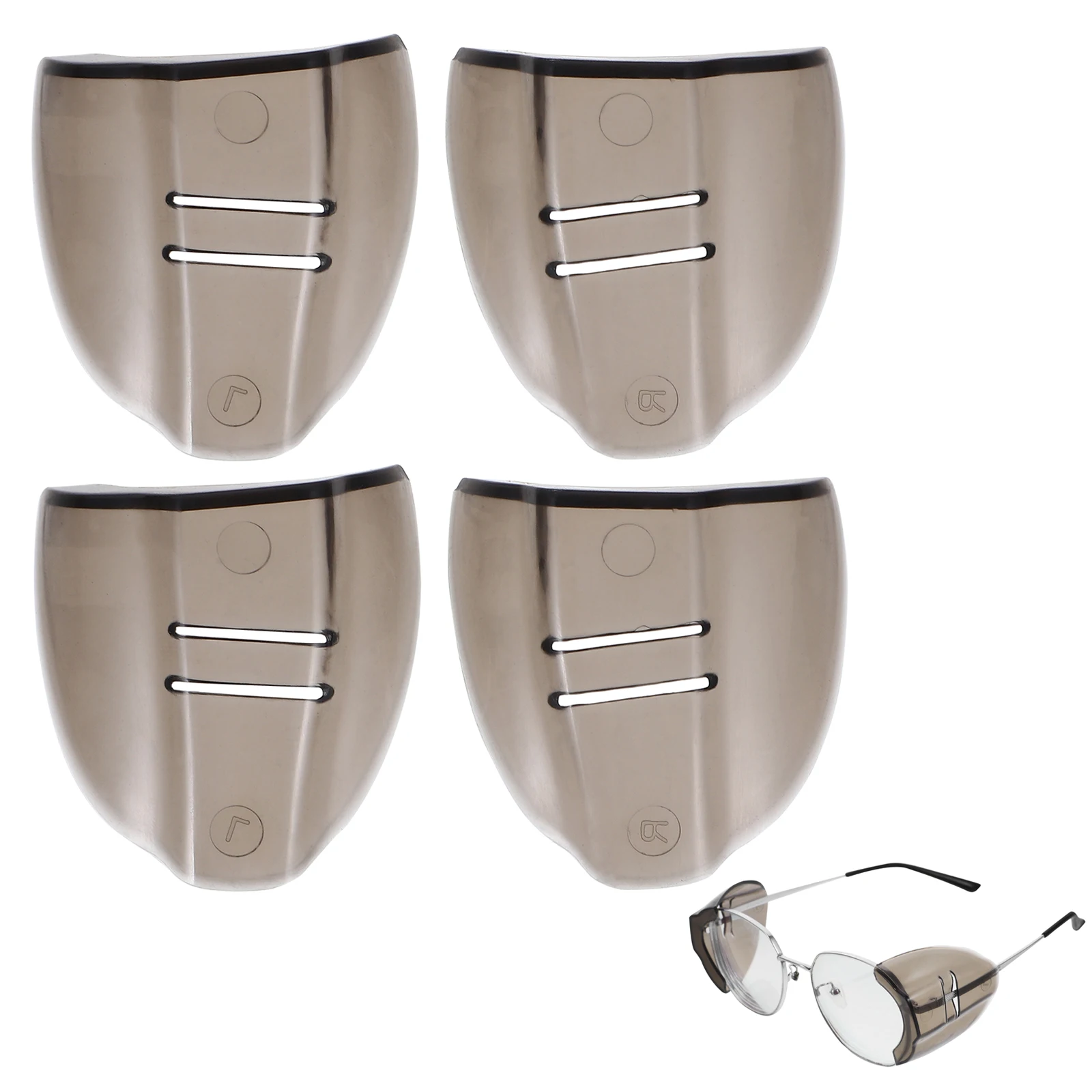 

Glasses Side Shield 2 Pairs Brown TPU Protective Sideshield for Eyewear Lightweight Durable Easy Install Remove Portable
