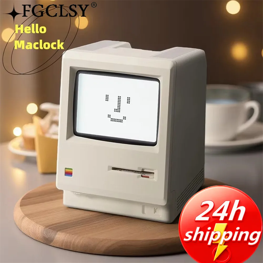 

FGCLSY Ретро Maclock Macintosh Будильник Классический настольный орнамент с цифровым дизайном часов