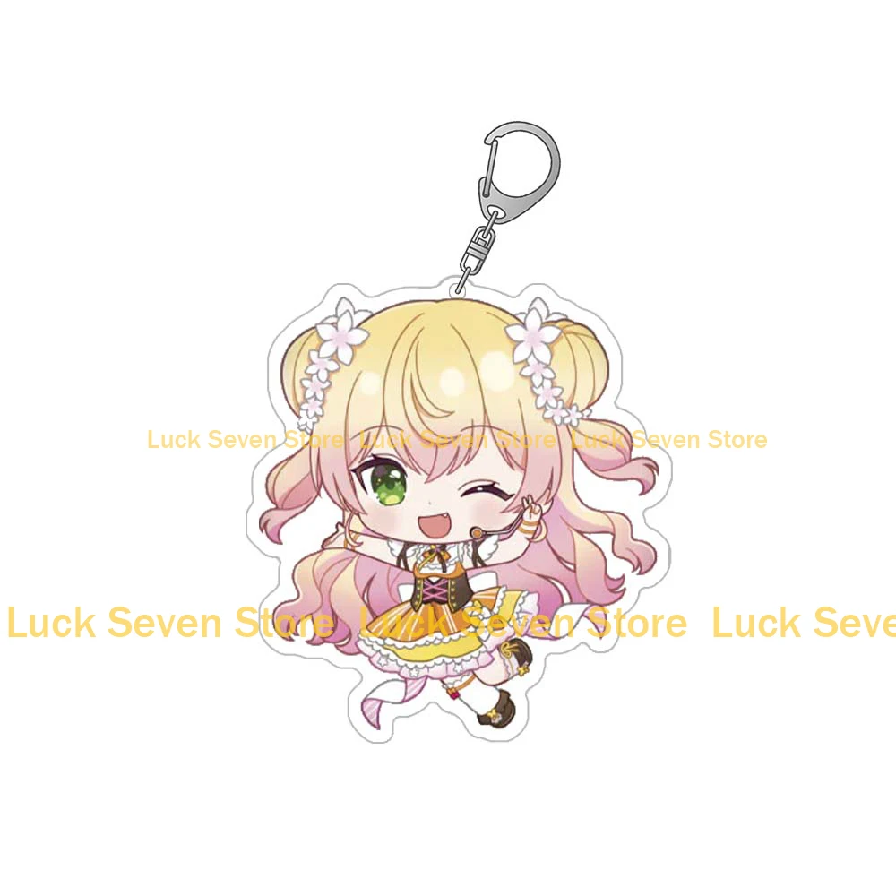 VTuber Hololive شخصية Ookami Mio Yuzuki Choco Sakura Miko Takane Lui Shiranui مضيئة لطيف سلسلة مفاتيح مصنوعة من الأكريليك قلادة أنيمي لعبة