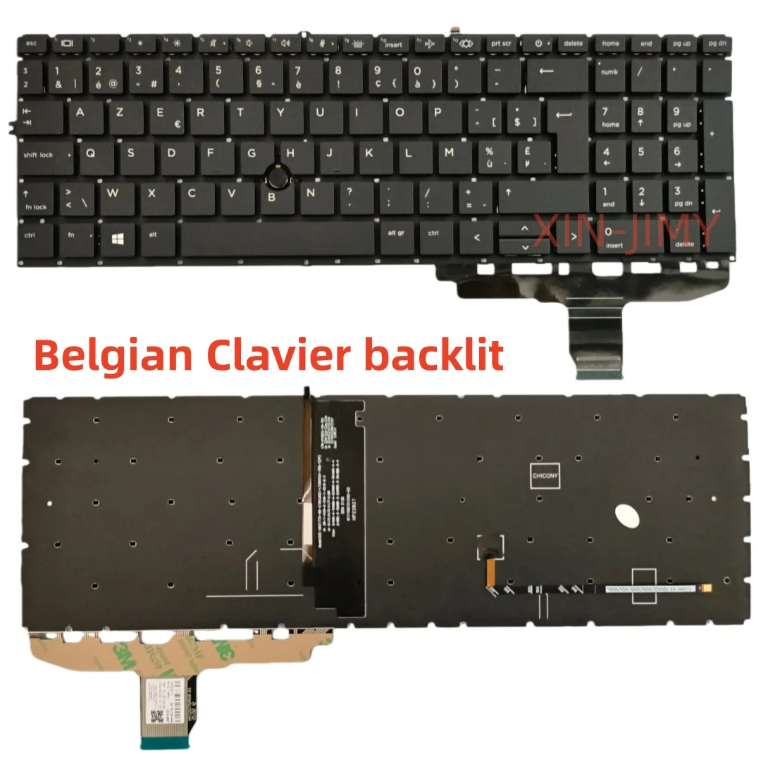 

Belgium layout Laptop Keyboard For HP ZBook Firefly 15 G8 15 G7 850 G7 850 G8 M07491-001 L89916-001 Point Backlit black