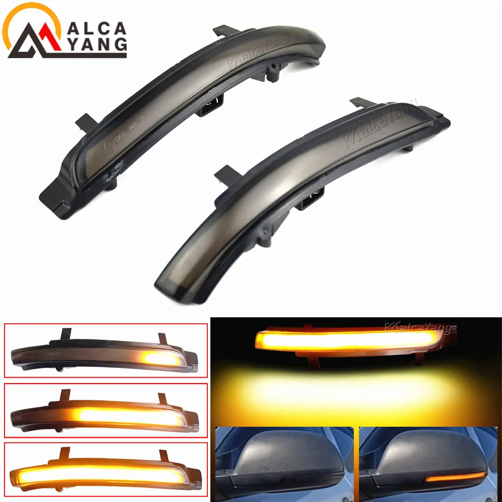 2 pieces For Skoda Octavia 2009-2013 SUPERB 2008-2014 Dynamic LED Turn Signal Blinker Sequential Indicator Mirror Flasher Light