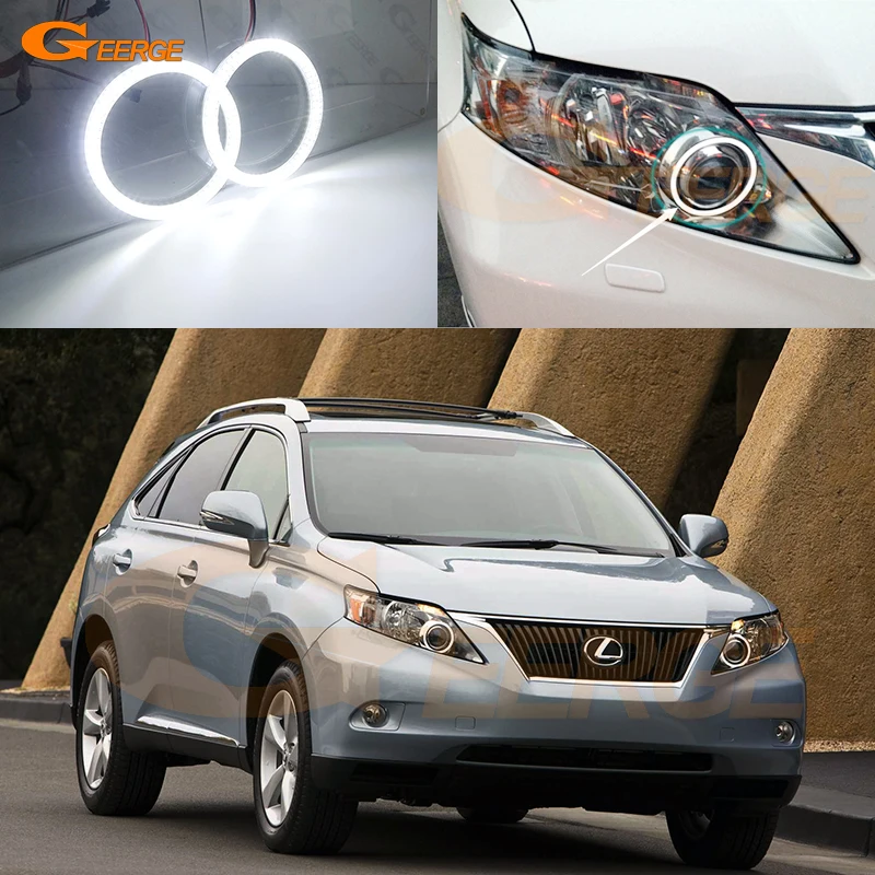 Для Lexus RX 450h 350 270 RX450h RX350 RX270 2009 2010 2011 2012 SMD LED Angel Eyes Halo Rings Комплект дневной свет Автомобильные аксессуары