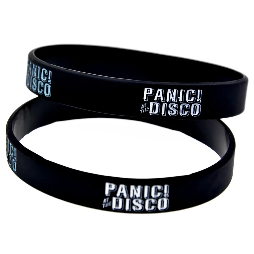 1 PC Panic At The Disco Silicone Bracelet 1/2 Inch Wide Bangle For Music Concert