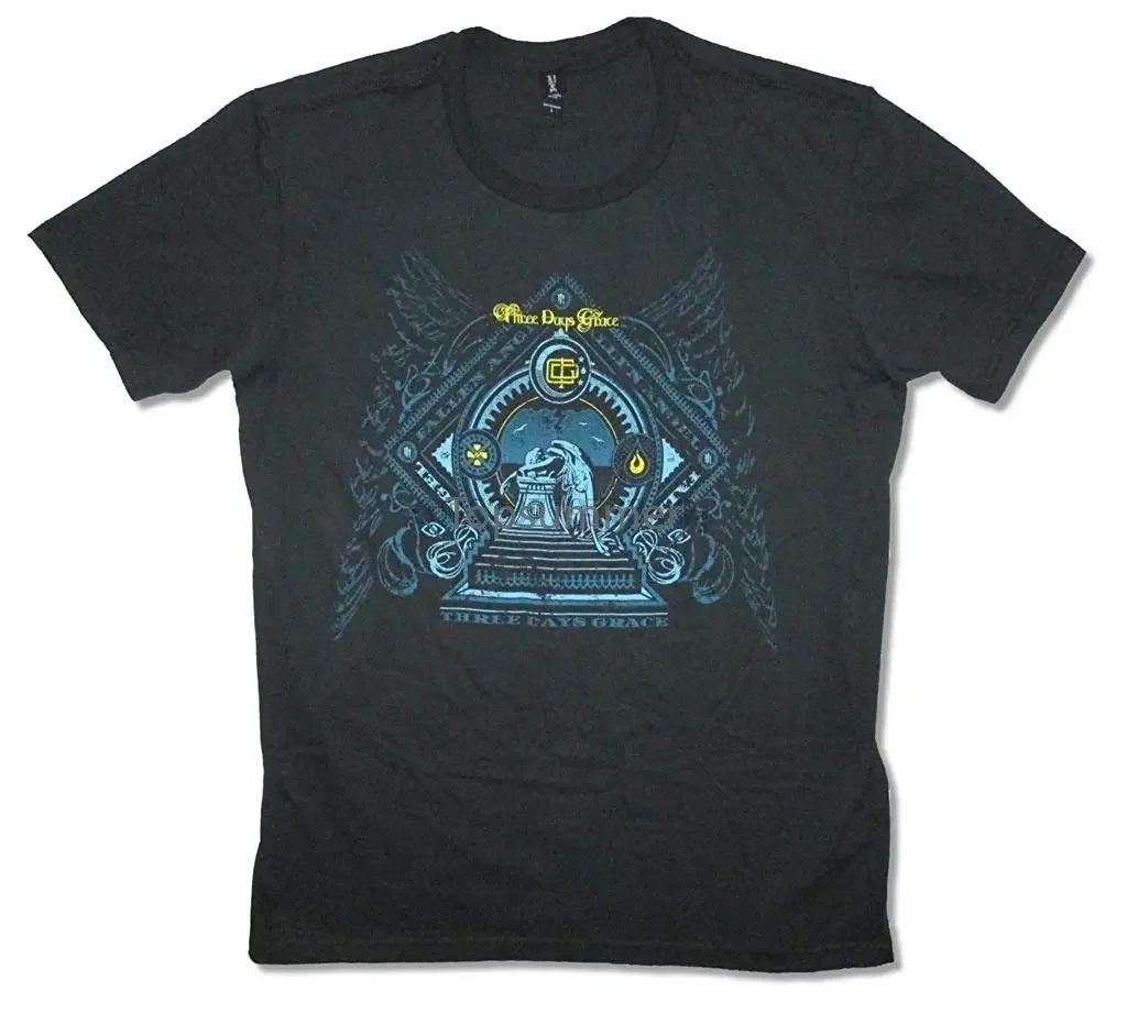 Черная Мужская футболка с принтом Three Days Grace Fall Angel, Мужская футболка с коротким рукавом, популярная футболка