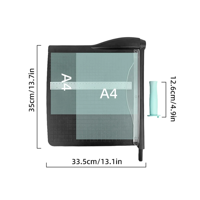 Portable Paper Knife Cutter Protective Cutter With Safety Guard Heavy Duty Guillotine Cutter