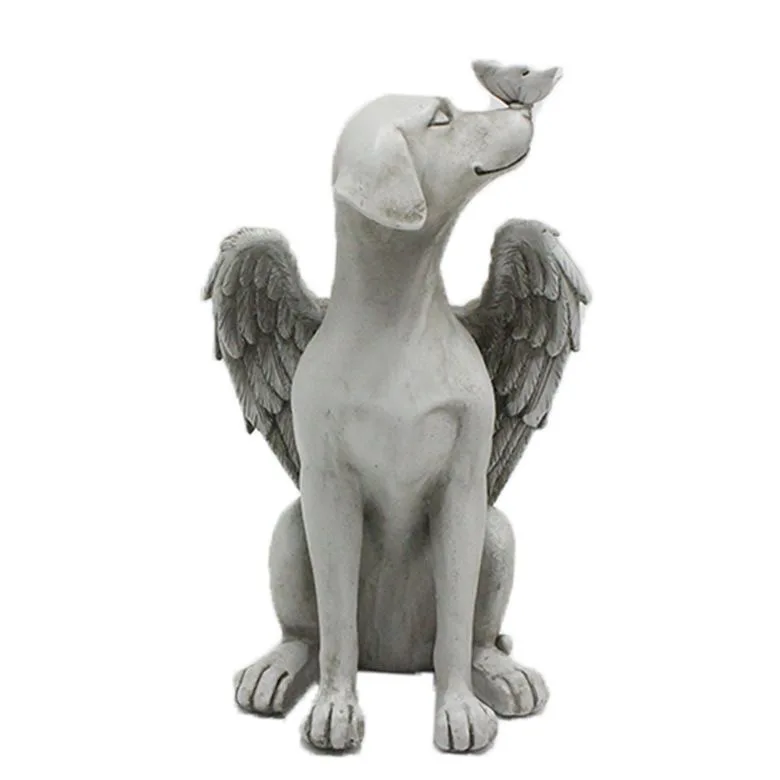 

Hot Memorial Statue, Angel Dog Remembrance Keepsake Sculpture Grave Marker Resin Figurine to Honor a Cherished