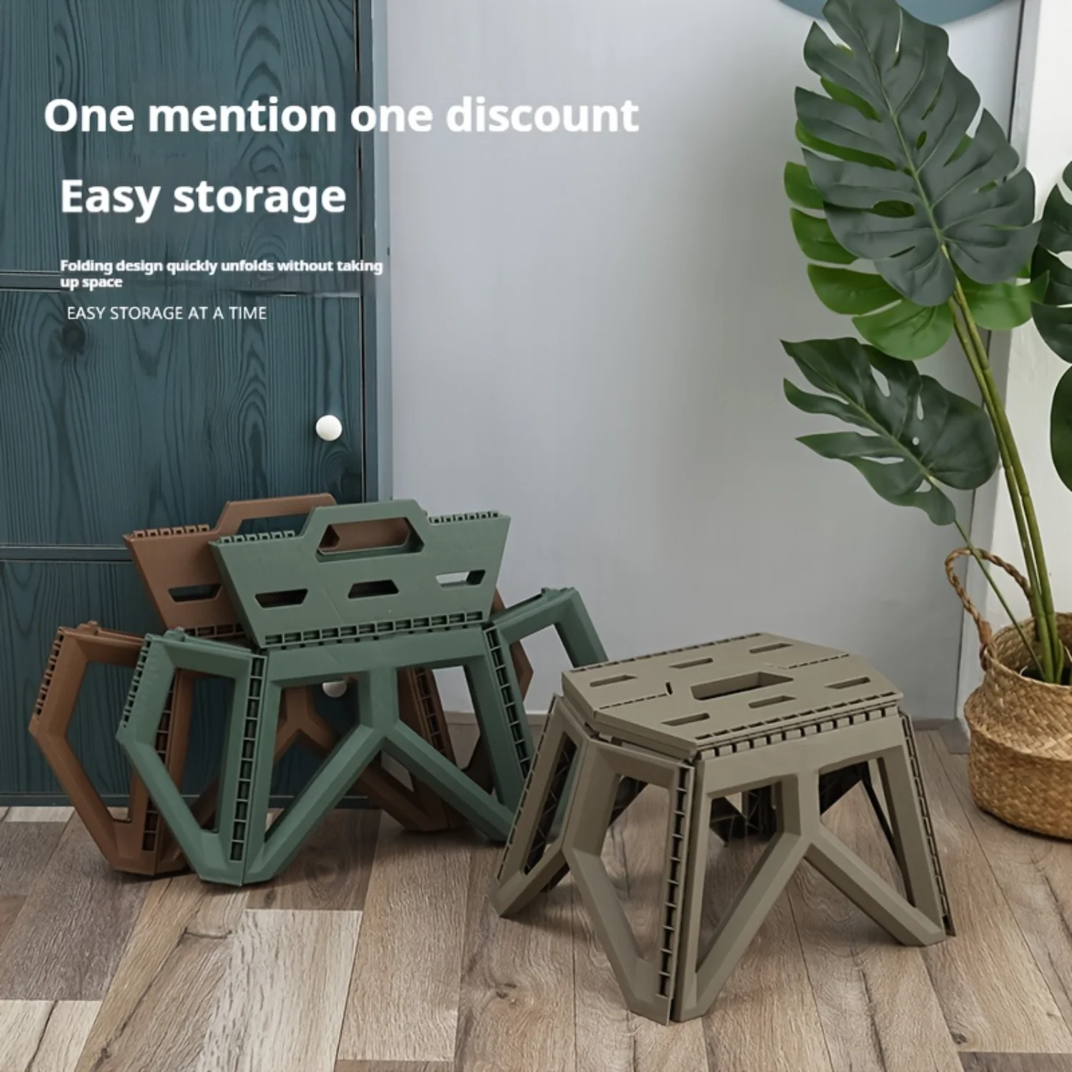 Outdoor Portable Folding Stool, Pony Square Stool, Camping Portable Plastic Stool, Small Stool, Shoe Changing Stool, Fishing Sto