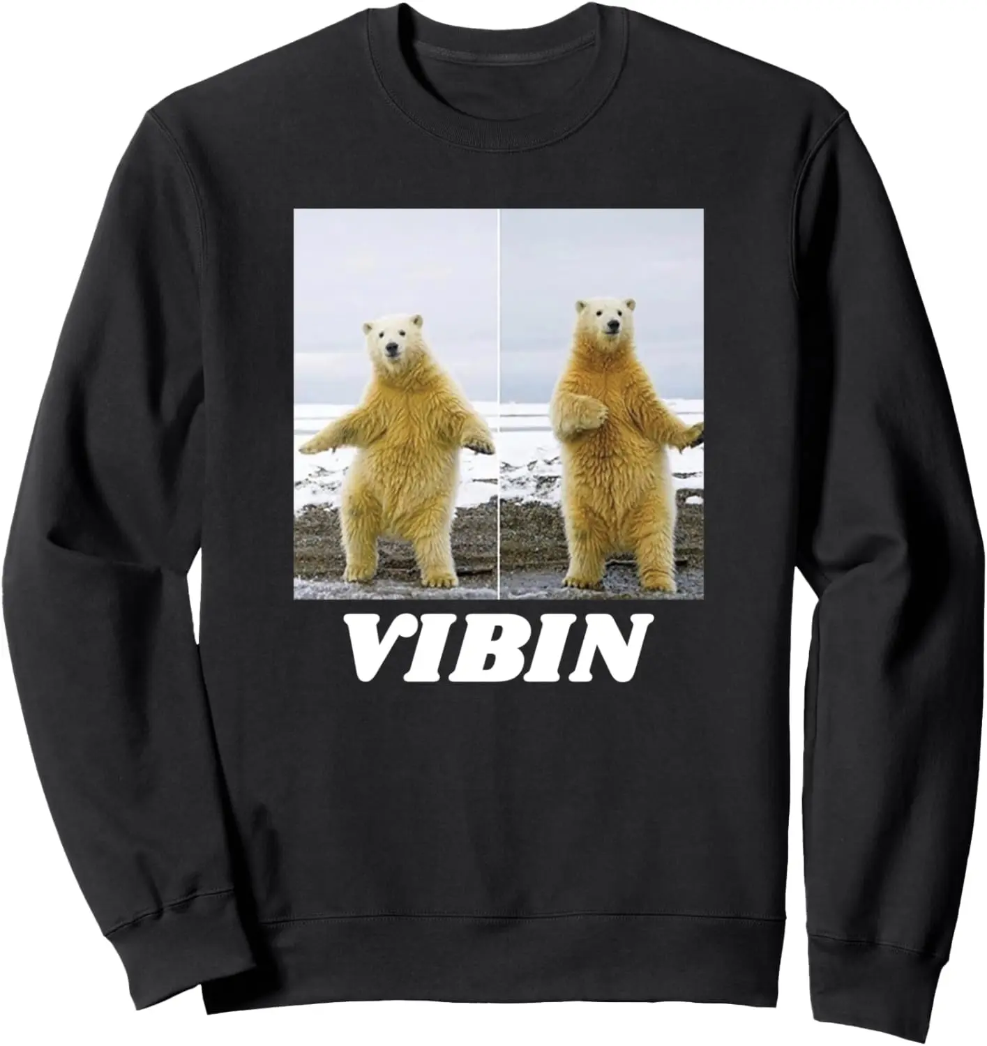 

Свитшот Vibin с изображением белого медведя