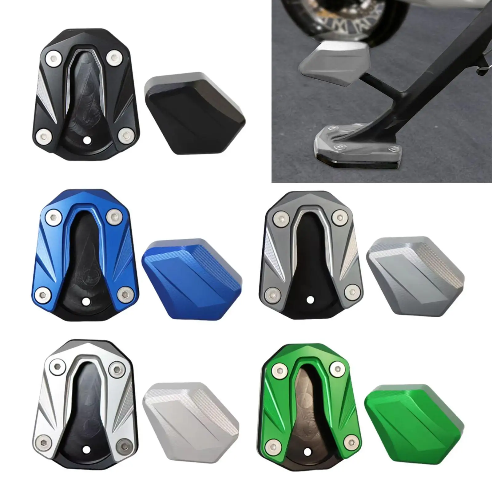 

Motorcycle Kickstand Pad Extender Fitting Support Mat for Shengshi 368G