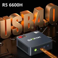 GMKtec M6 Ryzen 5 6600H MINI PC Windows 11 DDR5 4800Mhz 16GB 500GB Nvme SSD WIFI6 BT5.2 Triple Display Desktop Gaming Computer