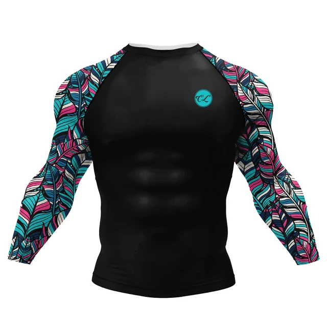 Dostosowane logo Cody Lundin męska odzież sportowa kompresyjna poliester krem ​​do opalania t koszula do pływania Surf Jiu jitsu BJJ Rashguard