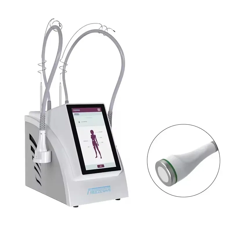 Newest Portable 2 Handles Freezewave machine Fats Bust Cellulite and Tighten Loose Skin Freezewave Slimming Machine