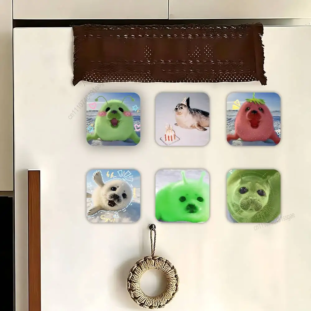 

Seal Sea Cute MeMe Decorative Refrigerator Magnets, Cute Funny Fridge Magnets for Kitchen Home Office Whiteboard Locker Decor