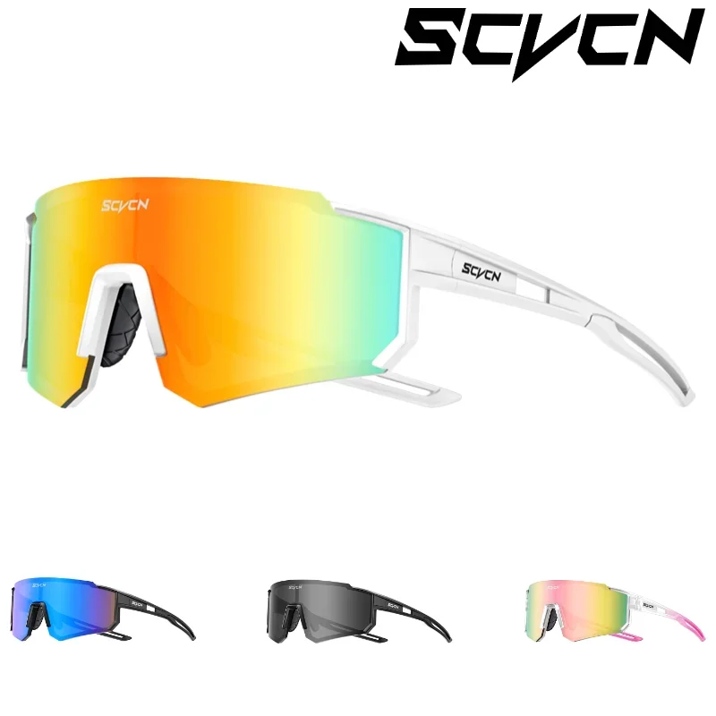 SCVCN lunettes de soleil pour hommes lunettes de cyclisme vélo femmes lunettes de soleil multicolore équitation vélo UV400 lunettes sport vtt lunettes