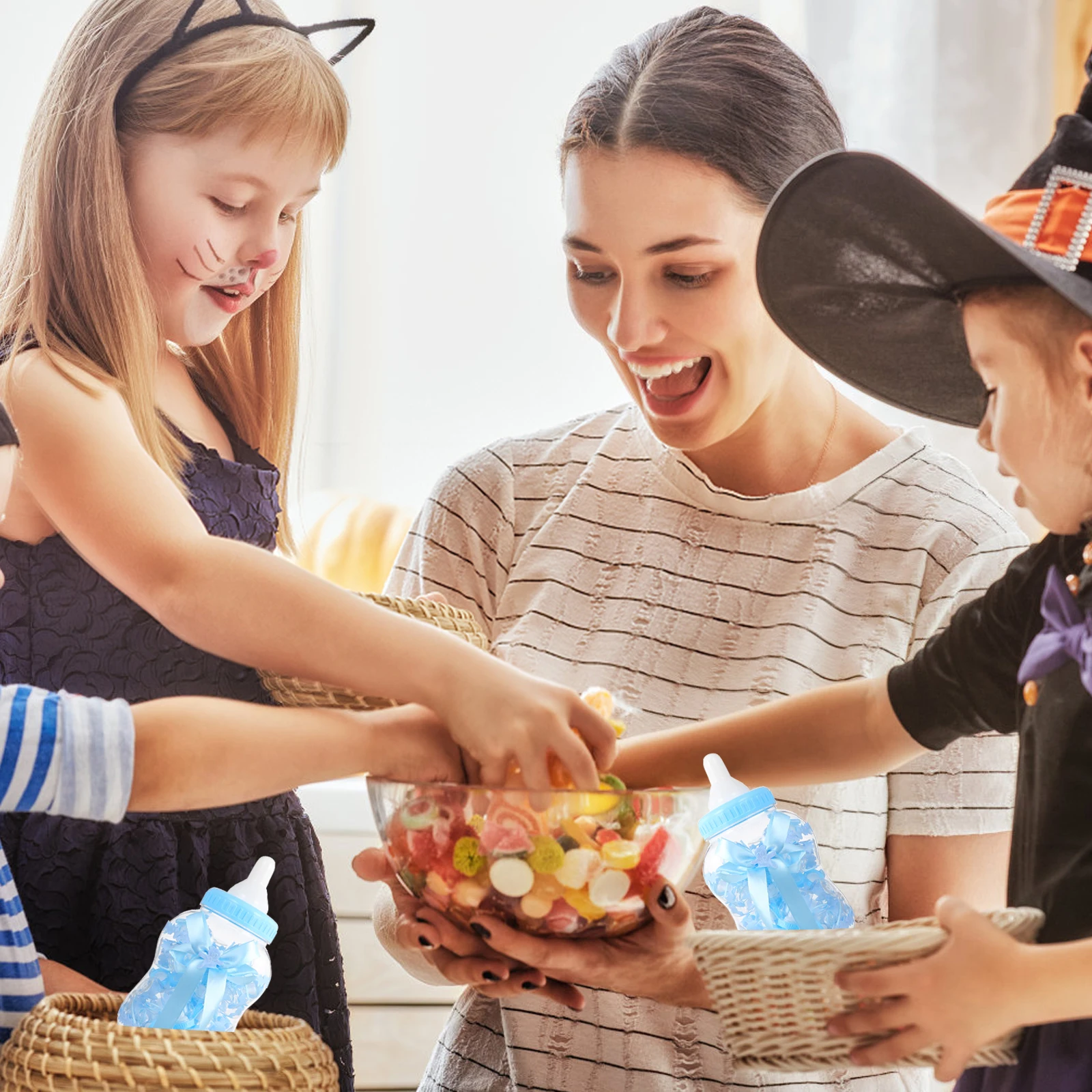 

3 s Baby Bottle C Milk Case Decorate Plastic Gift Boxes Container Milk bottle Party Favor Storage Packaging