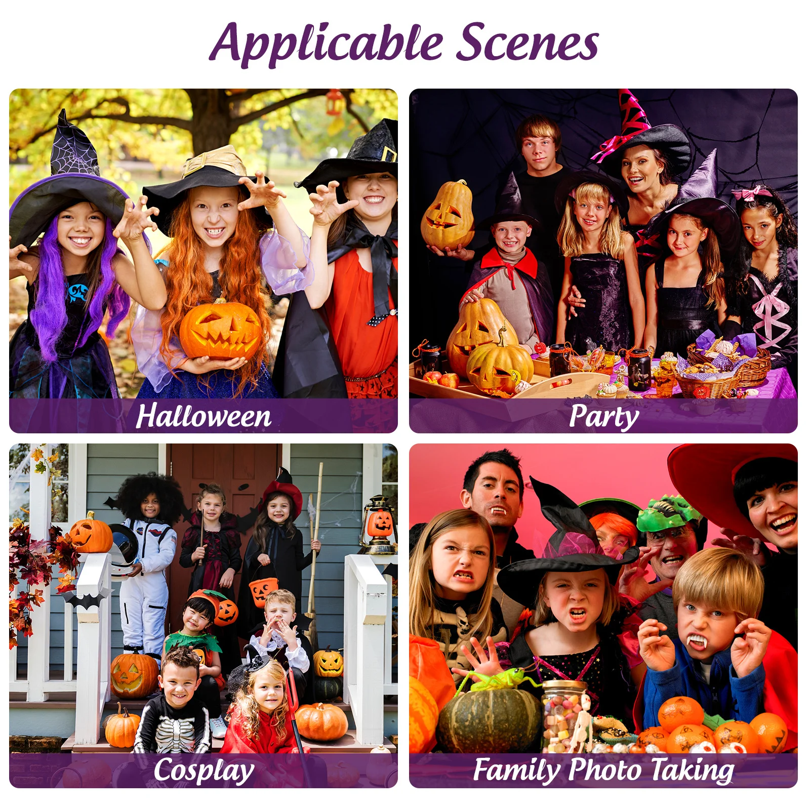 

2Pcs Cosplay Witch Broom Premium Quality Halloween Party Favor Decorative Prop for Families Friends Gathering Dress Up Fun