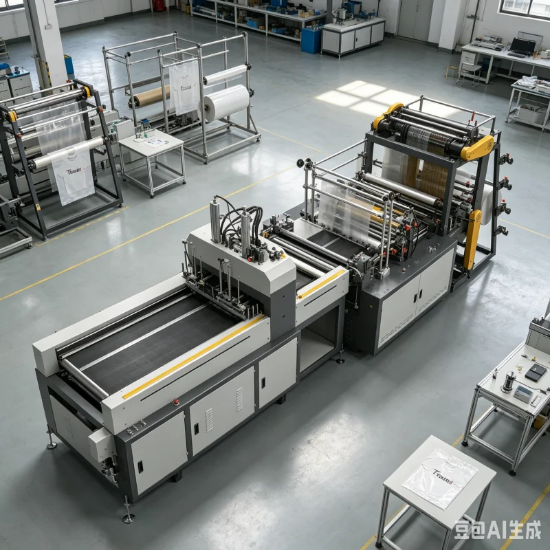 Mailing Envelope Bag Making Machine Configured With Double Sided Tape Applicator Fully Automatic Logistics Bag Line Machinery