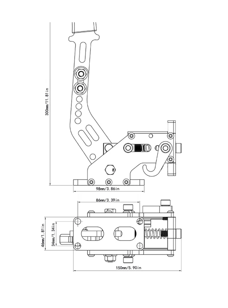 Bremssystem Handbremse für Rallye für Logitech G923/G29/G27/G25 PC Hall-Sensor USB SIM Racing für Rennspiele T300 T500 Pxn V10 – Detail 6
