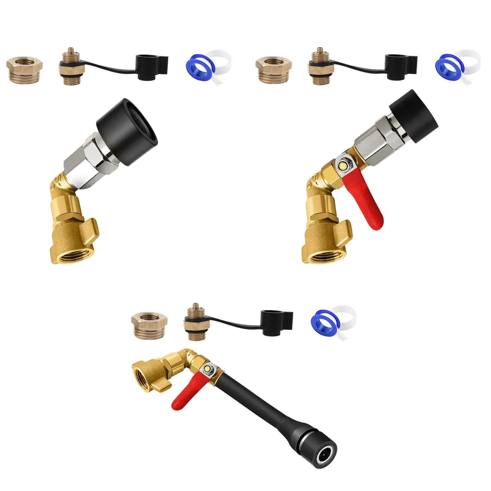 Truck Air Tank Intake Connector Assembly Kit Stable Portable SP20 Female Port Fittings Air Tank Adapter M16x1.5 Thread Adapter