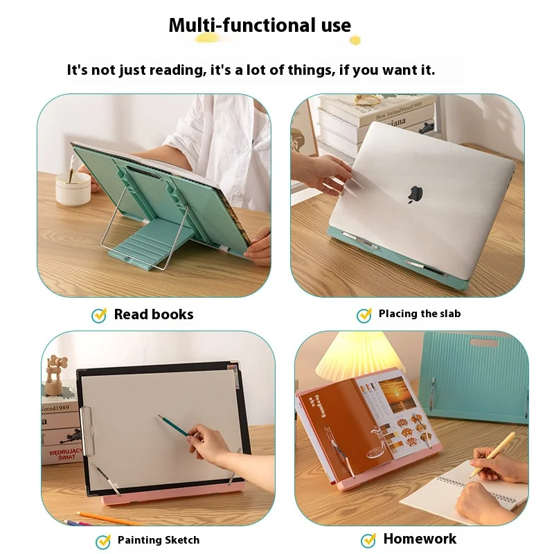 Reading Bookshelf Students Desk Reading Study Adjustable Tablet Reading Stand Book Holder Cute Desk Accessories