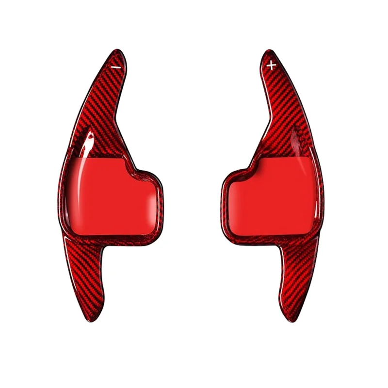 Carbon Fiber Car Steering Wheel Paddle Shifter Extension Car Paddle Shifters Car Decoration for F203 F3057 Series Red