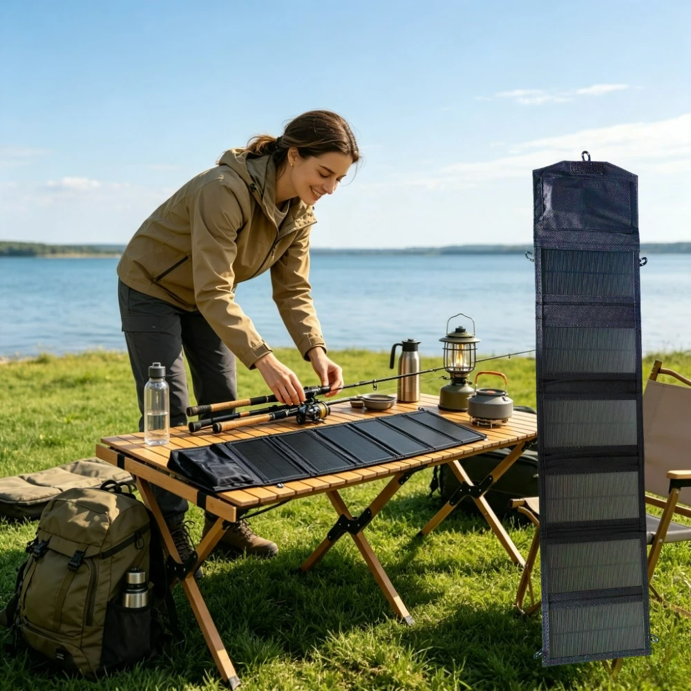 Portable Foldable USB Solar Panel Charger Waterproof 25W 100W Outdoor Solar Charger For Camping Hiking Road Trip Emergency