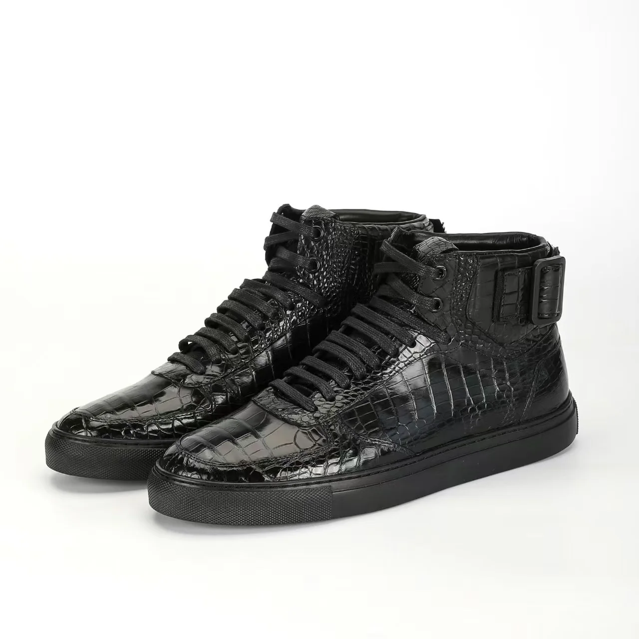 

2025 new arrival Fashion Crocodile Skin causal shoes men,male Genuine leather sneakers PDD747
