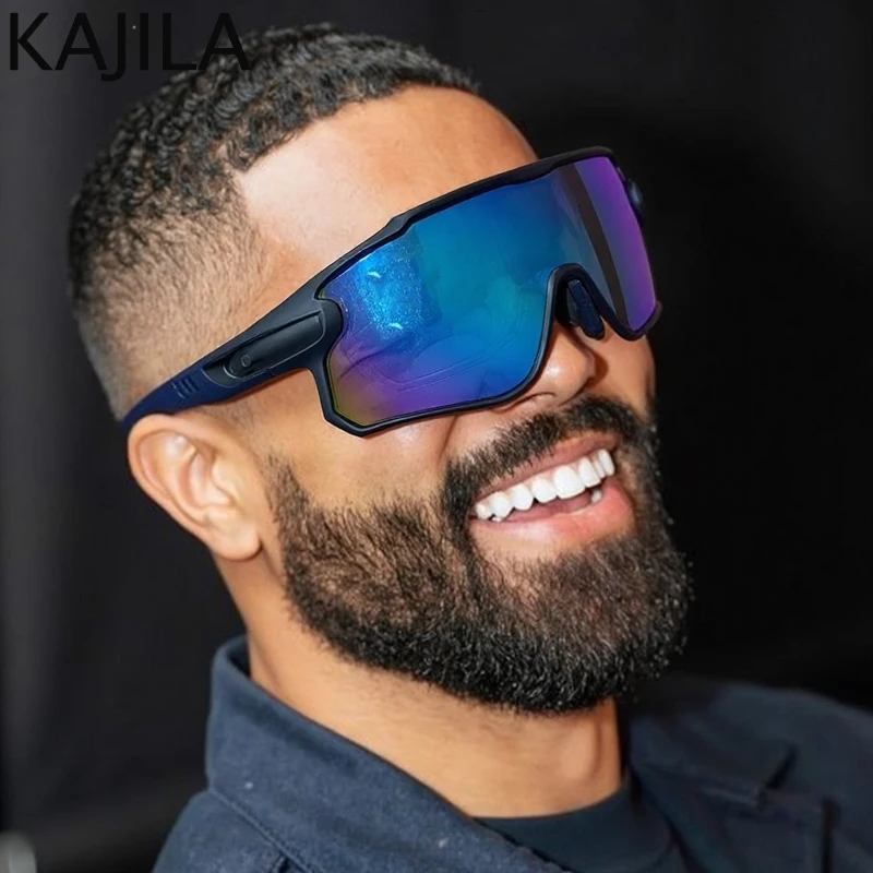 

Oversized Polarized Sports Shield Sunglasses Men 2025 Luxury Brand Vintage Outdoor Cycling Shield Sun Glasses for Women Goggle