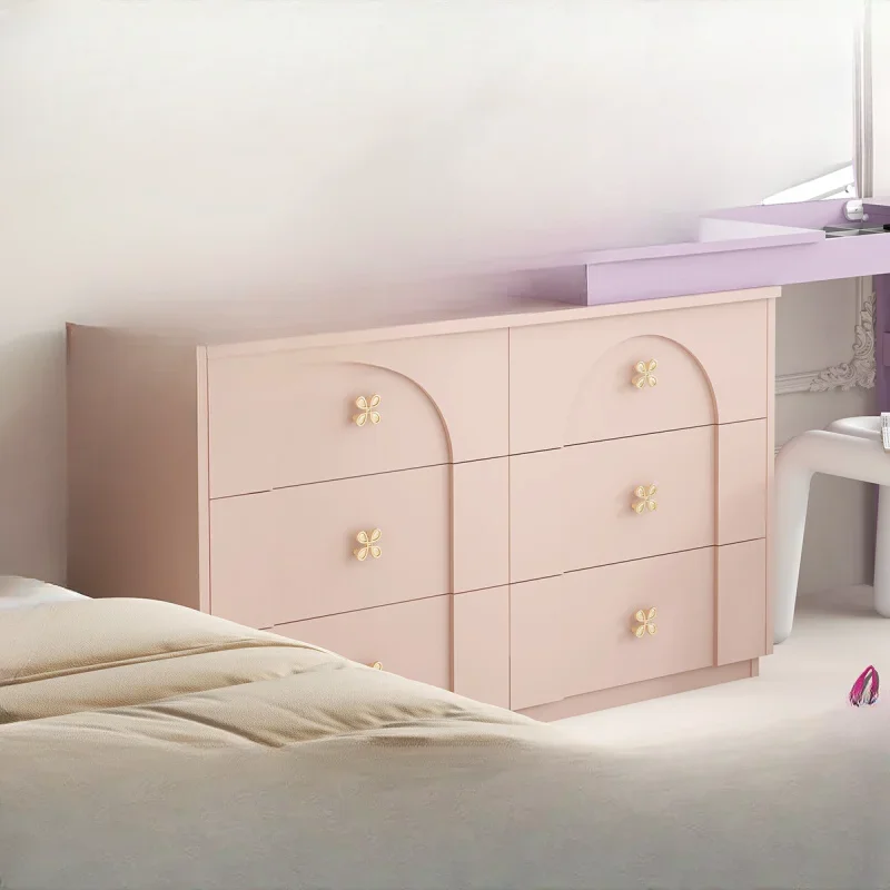 

French bedroom bedside storage cabinet desk integrated small apartment living