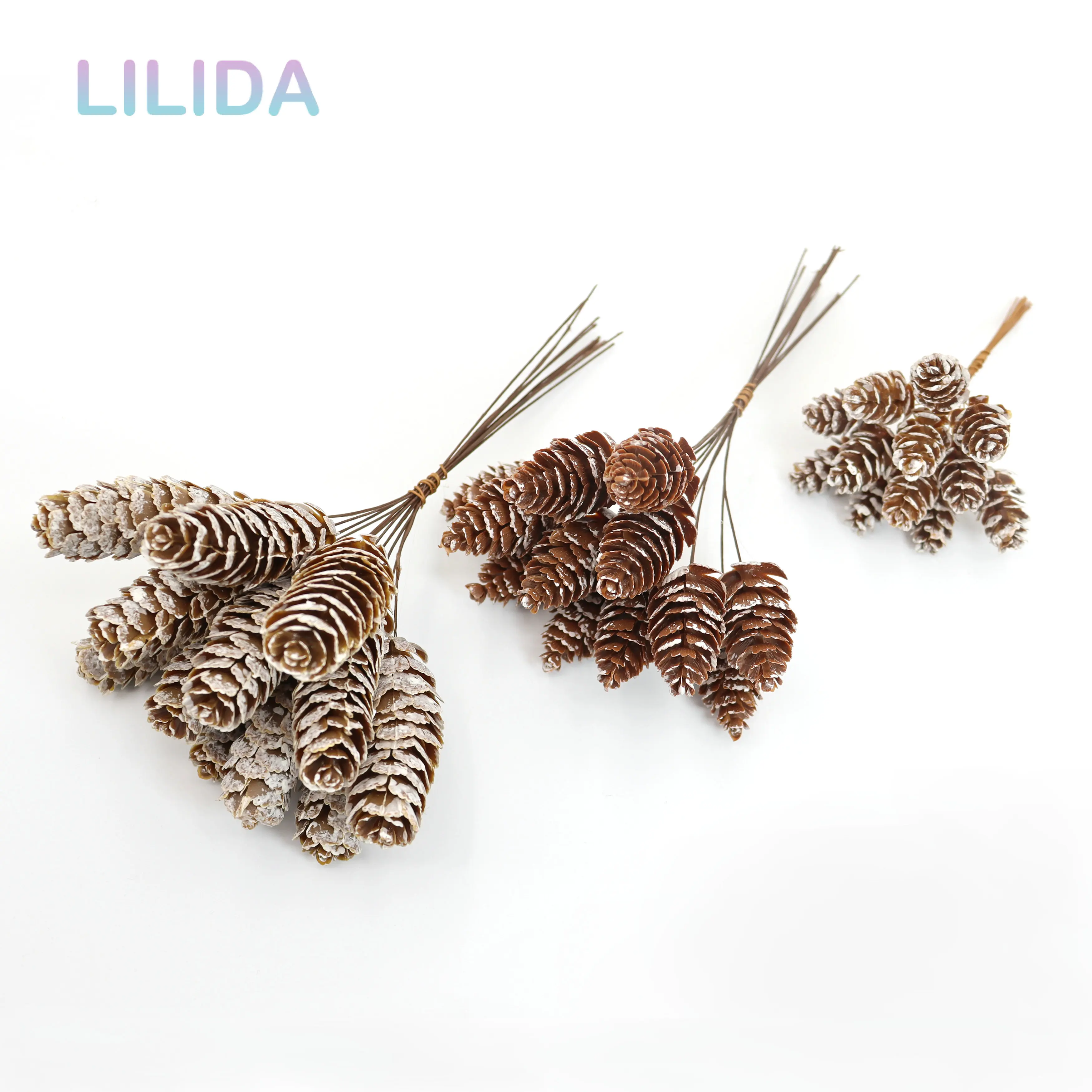 

12pcs / bunch artificial plant fake pine cone decoration home decoration Christmas wreath diy wreath wedding decoration