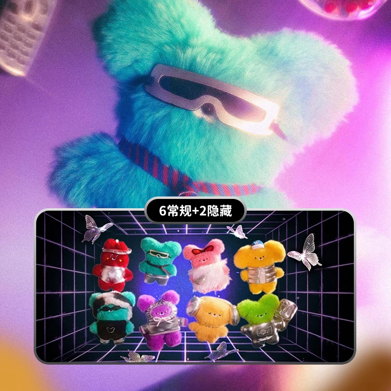 WASABI BEAR B3K Ретро-футуристическая серия: Слепая коробка, крутая аниме-фигурка, загадочная коробка-сюрприз, подвеска, аниме-кукла, брелок, трендовые игрушки.