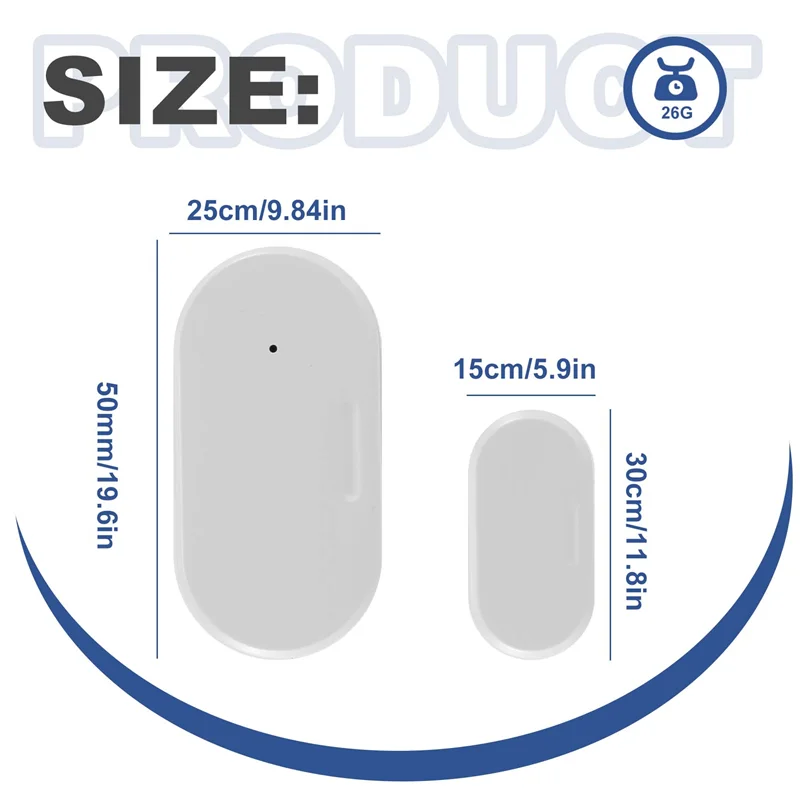 Y43A-Tuya Zigbee Door And Window Sensor Smart Home Automation Security Protection Smartlife APP Alarm Remote Real-Time Push