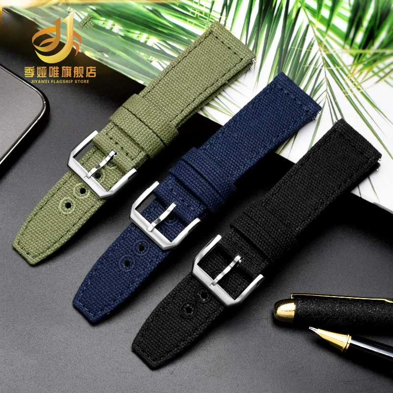 

Breathable Canvas Watch Band for Men Suitable for Universal University Pilot Seiko West Rail City Men's Watch Band with 22mm Pin