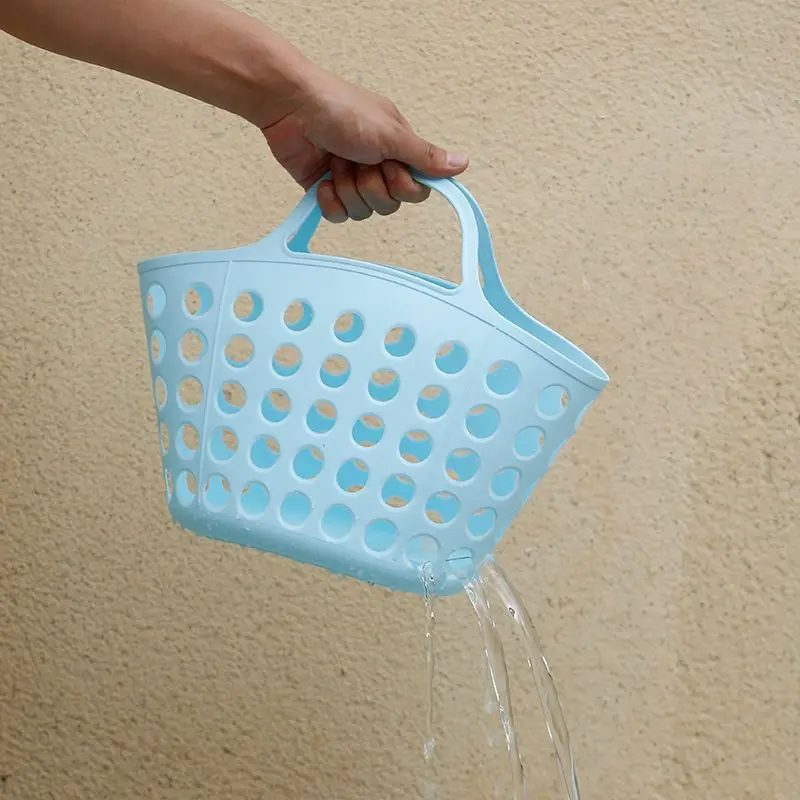 Shower bath washing basket basket soft portable portable receive basket take bath basket shower bath basket bag is lovely