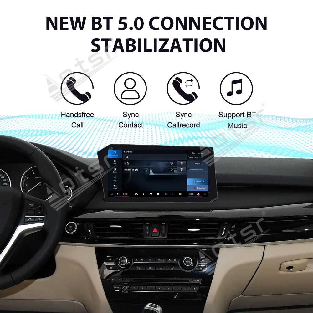 12.9 inch Android 14 Car Radio Ultra-thin Screen For BMW X5 X6 2014-2016 Multimedia DVD Player Stereo Carplay GPS Navi Host
