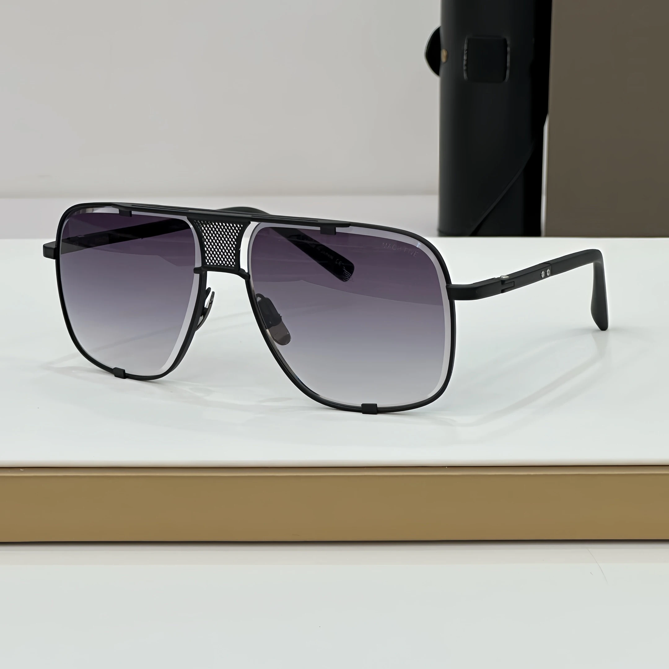 ADITA MACH FIVE DRX-2087 GRÖSSE 64-14-127 Hochwertige Sonnenbrillen für Herren Titan-Stil Modisches Design Sonnenbrillen für Damen 4