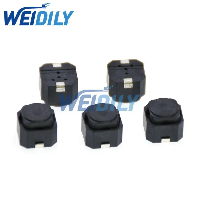 10PCS Tact Switch 6*6*5 mm Mute switch Silicone Keypad Push  Button Switch 6X6X5 MM 2Pins Silent switches