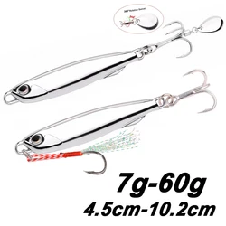 1 adet Japon Metal Cazibesi Yem Güçlü Balık Indüksiyon 7g-30g 40g 3 Renk Metal Balıkçılık Cazibesi Çinko Alaşım Uzun Yem Biyonik Sahte Yem