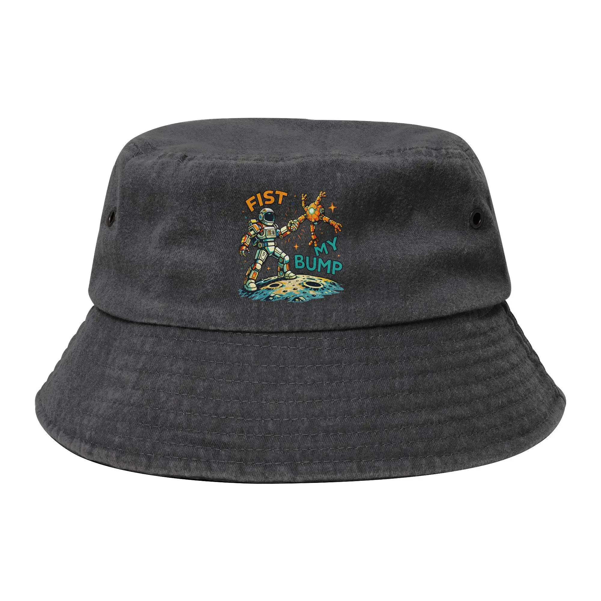 Unisex Distressed Cotton Bucket Hat Fist my bump Jazz Hands Rocky Project Hail Mary Summer Headwear Fishing Cap Bob Gift Idea