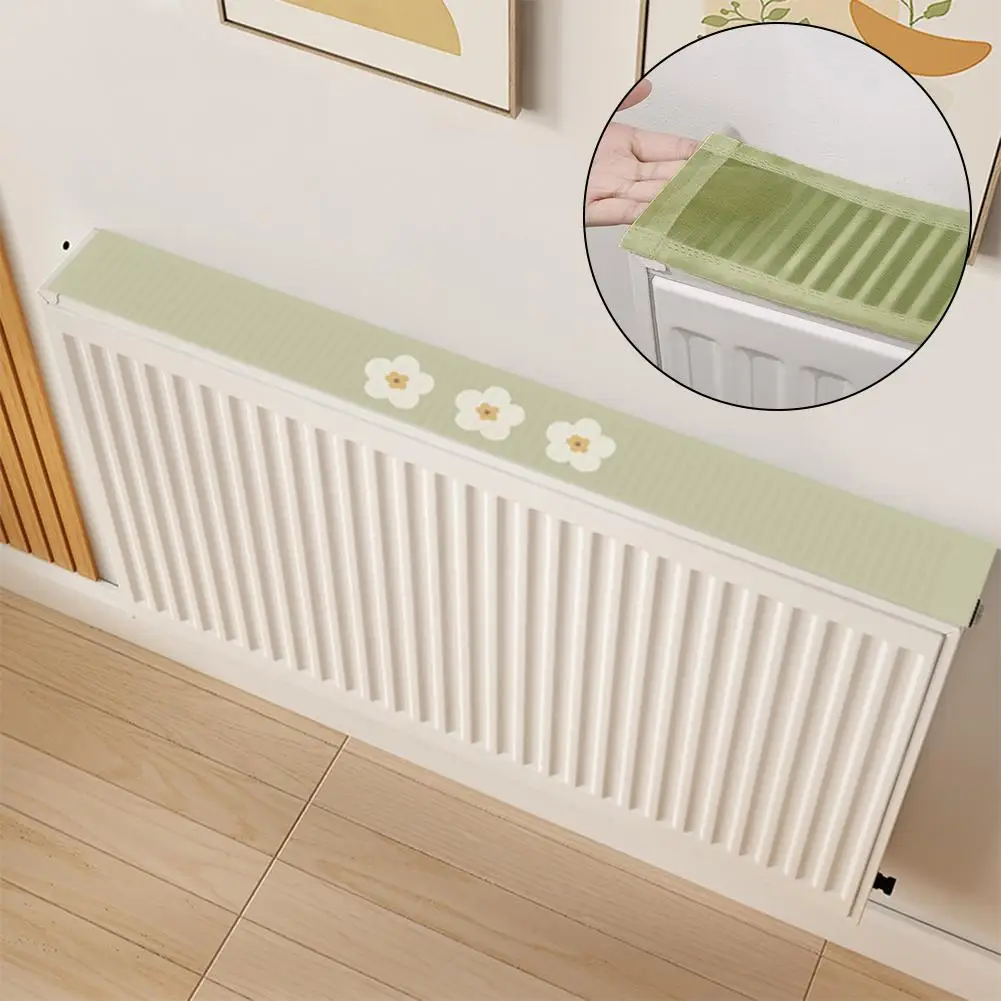 Dust Protection Cover Decorative Radiator Pad Stylish Green Color Built-in Magnet Easy Installation Length 60CM