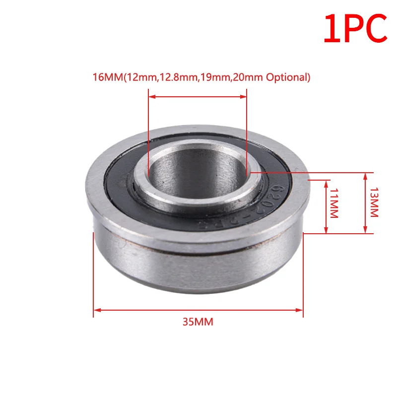 1PC F6202-2RS Flange ABEC-1 Deep Groove Garden Trolley Ball Seal Wheelbarrow Bearing.
