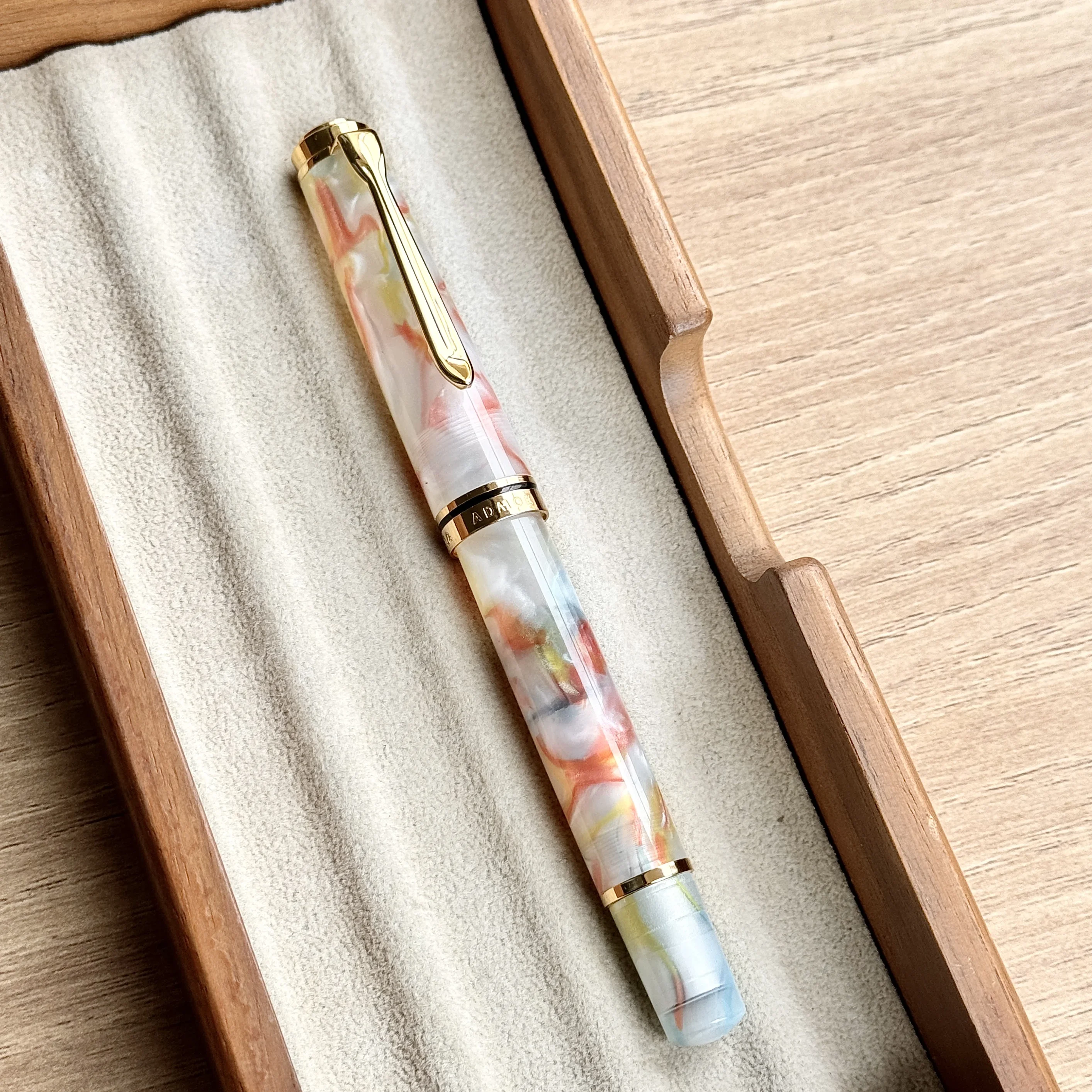 Creative ADMOK M800 Acrylic Piston Fountain Pen BOCK/Schmidt Soft Smooth No.6/35# Nib Inking Pelikan Copy Writing Gift Pen image 5