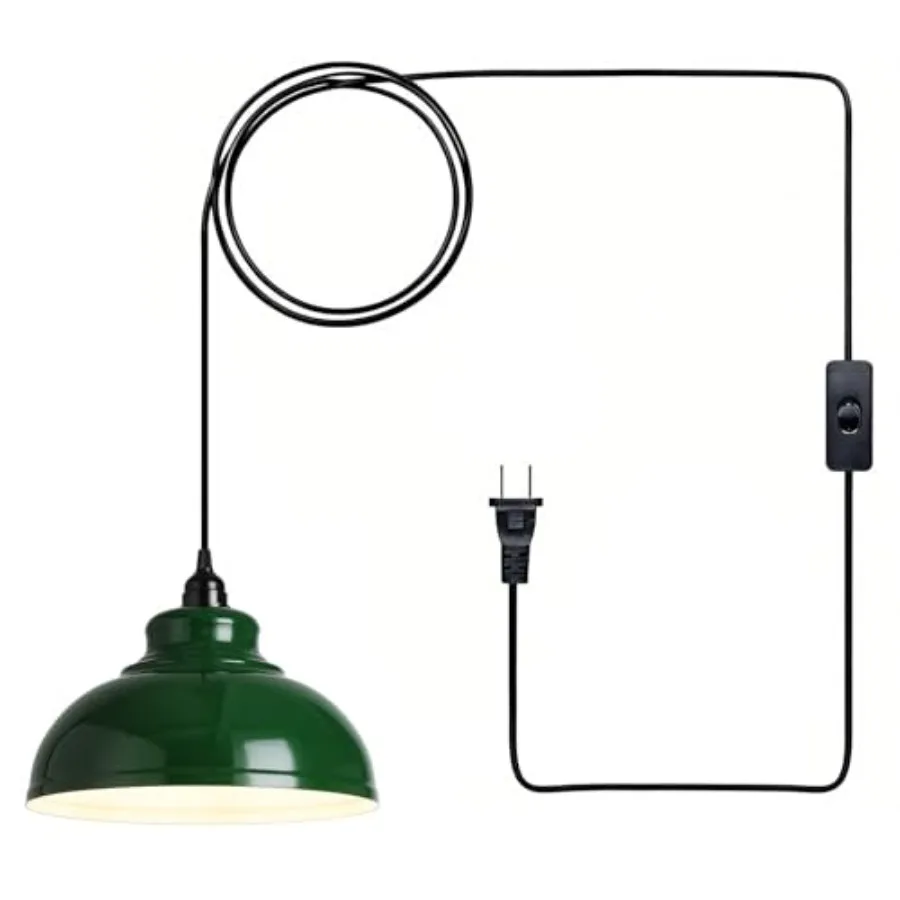 

in Pendant Light: Hanging Lamp in 14.7ft Swag Lamp Cord with On/Off Switch for Kitchen Island/Dining Room/Bedroom/Living Room H